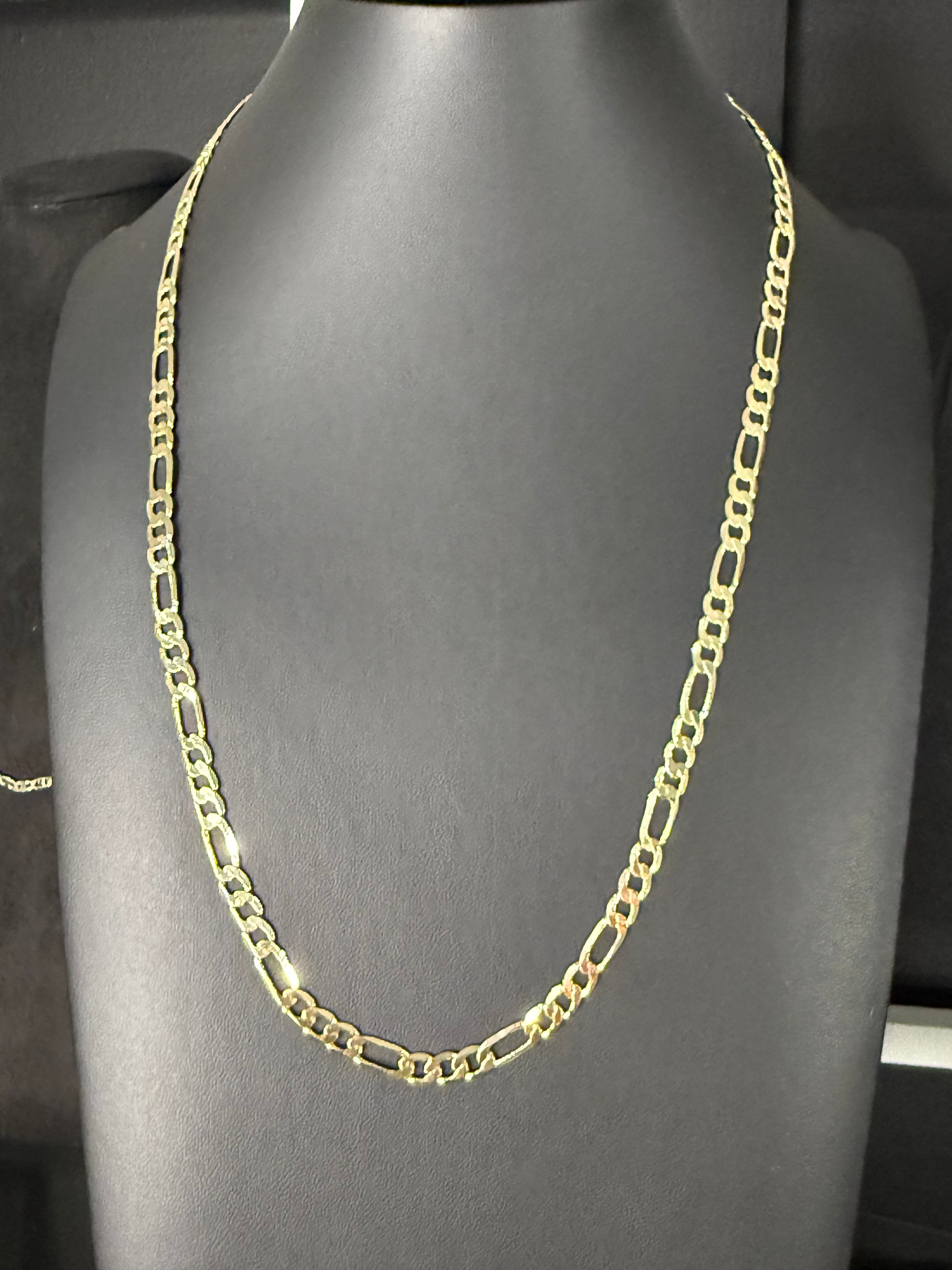 Signature Figaro Chain – 7mm Gold Filled ◈ Cadena Oro Laminado