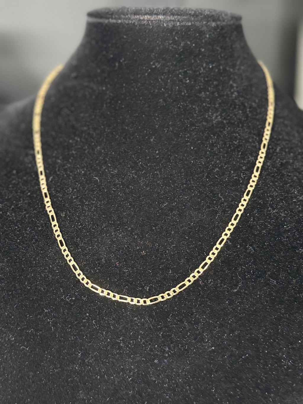 Signature Figaro Chain – 3mm Gold Filled ◈ Cadena Oro Laminado