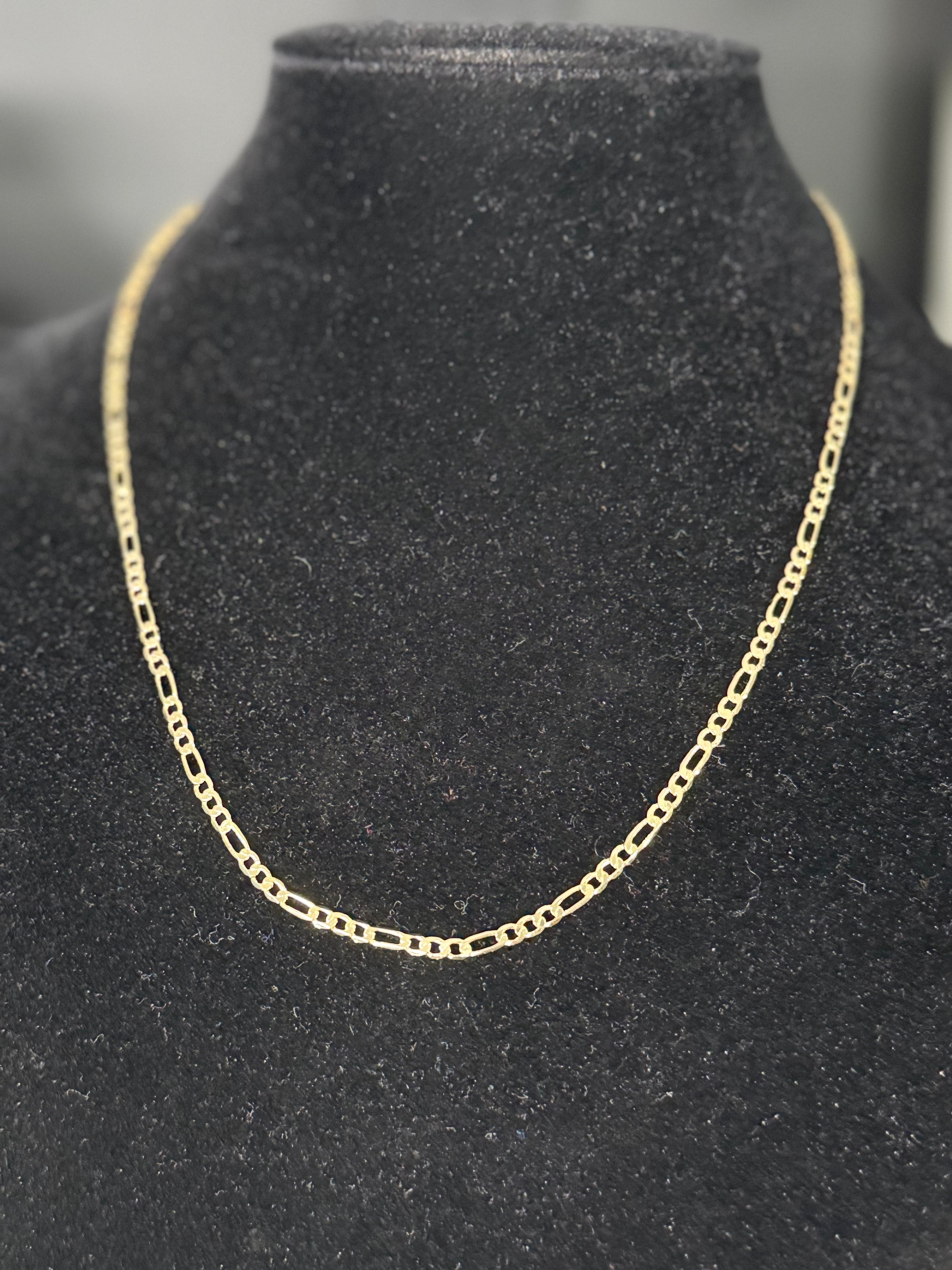 Signature Figaro Chain – 3mm Gold Filled ◈ Cadena Oro Laminado