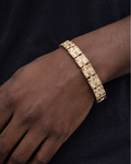 Nugget Gold Bracelet – 10mm French Style ◈ Pulsera Oro Laminado